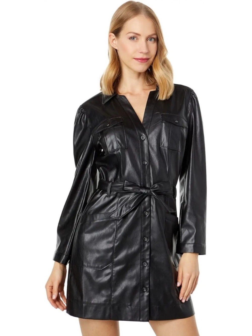Paige Karmine Dress Women Size XL Color Black Leather NEW!!